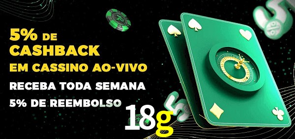 Promoções do cassino ao Vivo 18g